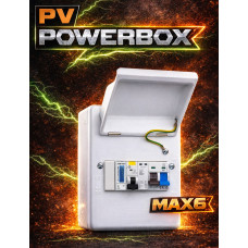 *PV POWERBOX MAX6 - IP40 Metal Solar / EV Consumer Unit with Import/Export Meter, RCBO and SPD